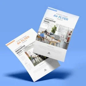 Vibrant and professionally printed pamphlets showcasing high-quality printing services in Dubai."