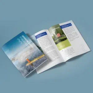 Professionally printed pamphlets with vibrant colors and sharp details, showcasing pamphlet printing services in Abu Dhabi