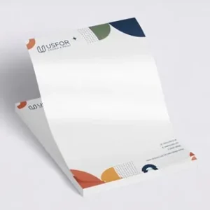 10000 Letterhead – Conqueror Laid Diamond White, 100gsm, 2-Color Printing