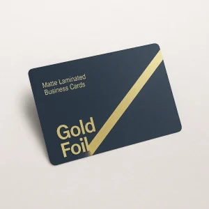 Matte Laminated Business Card With Gold Foil