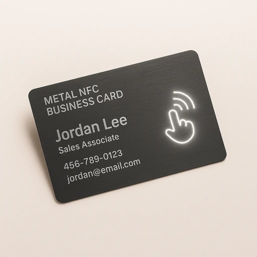 Black Metal NFC Business Card