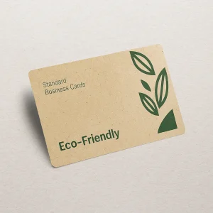 Eco-friendly business cards made from 300gsm recycled paper